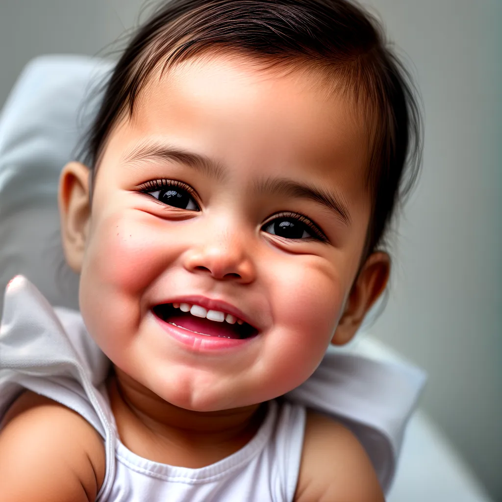 bebe sorridente pele hidratada