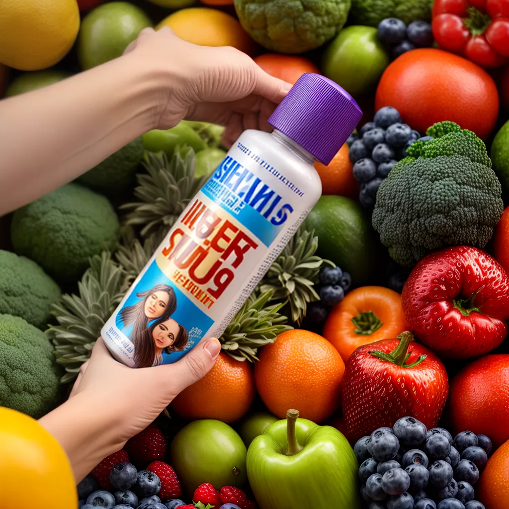 suplemento capilar mao frutas legumes