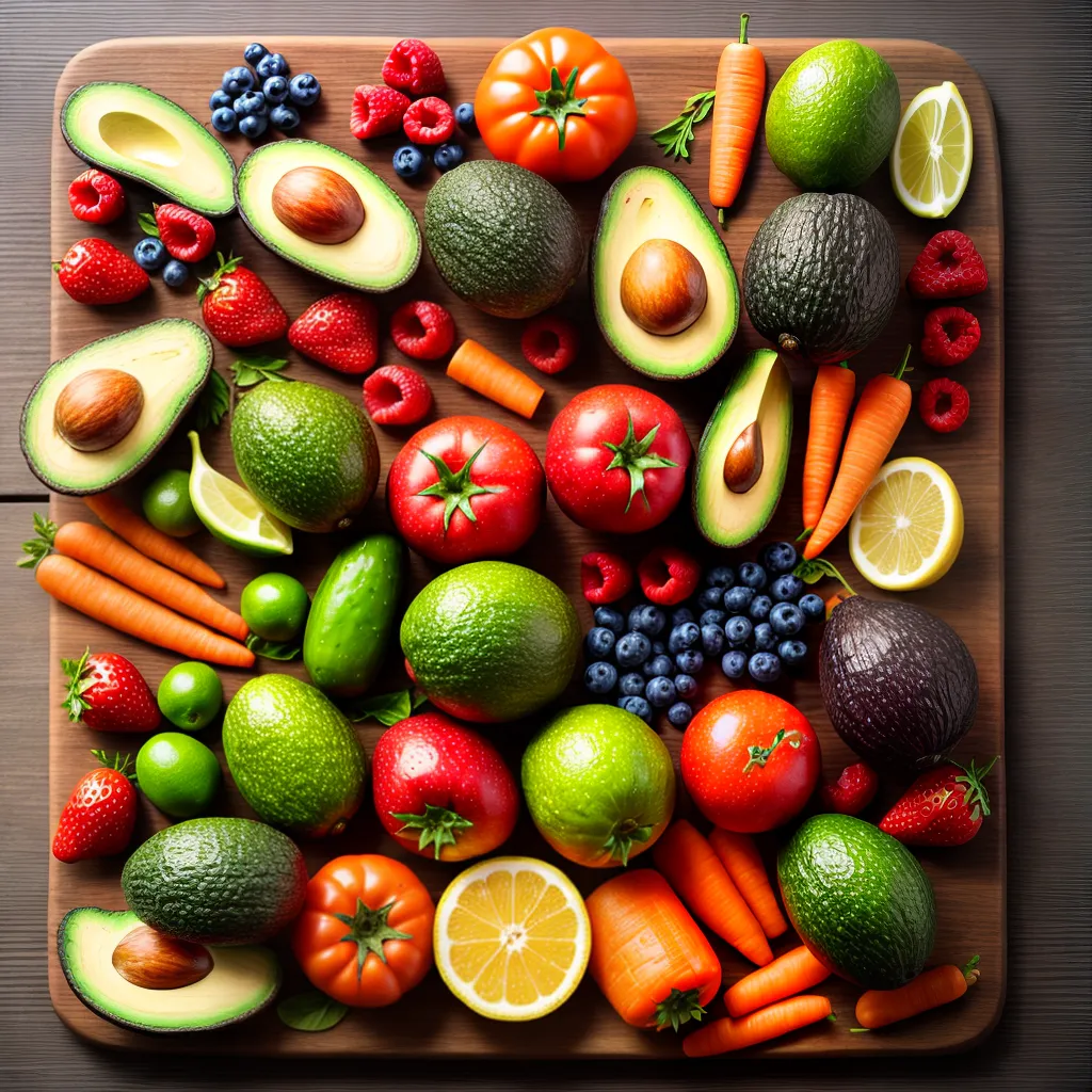 frutas legumes coloridos corte cabelo