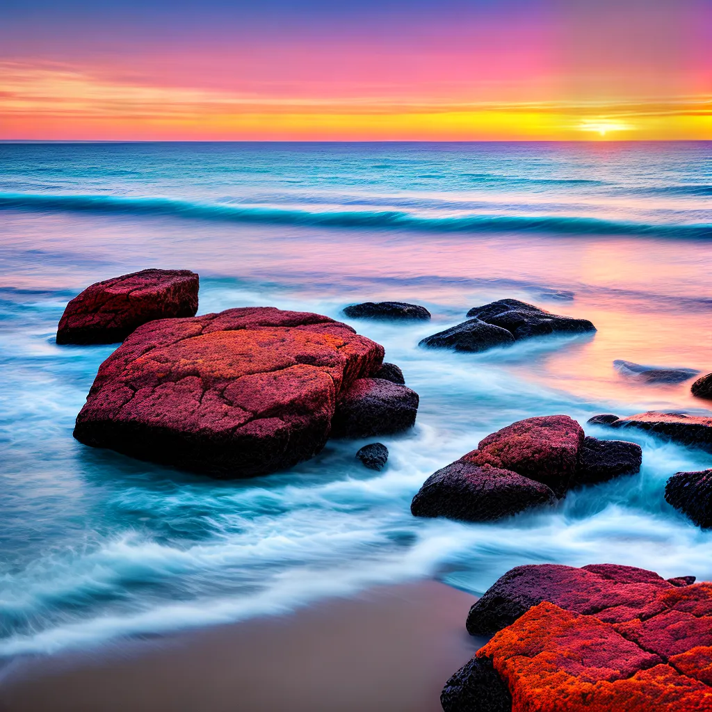 por do sol praia cores ombre por do sol praia cores ombre