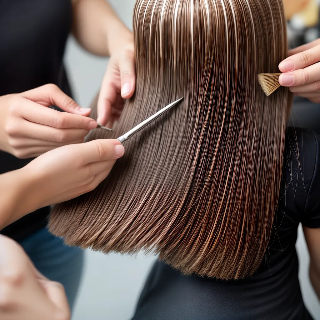 cabelo destaques profissional maos