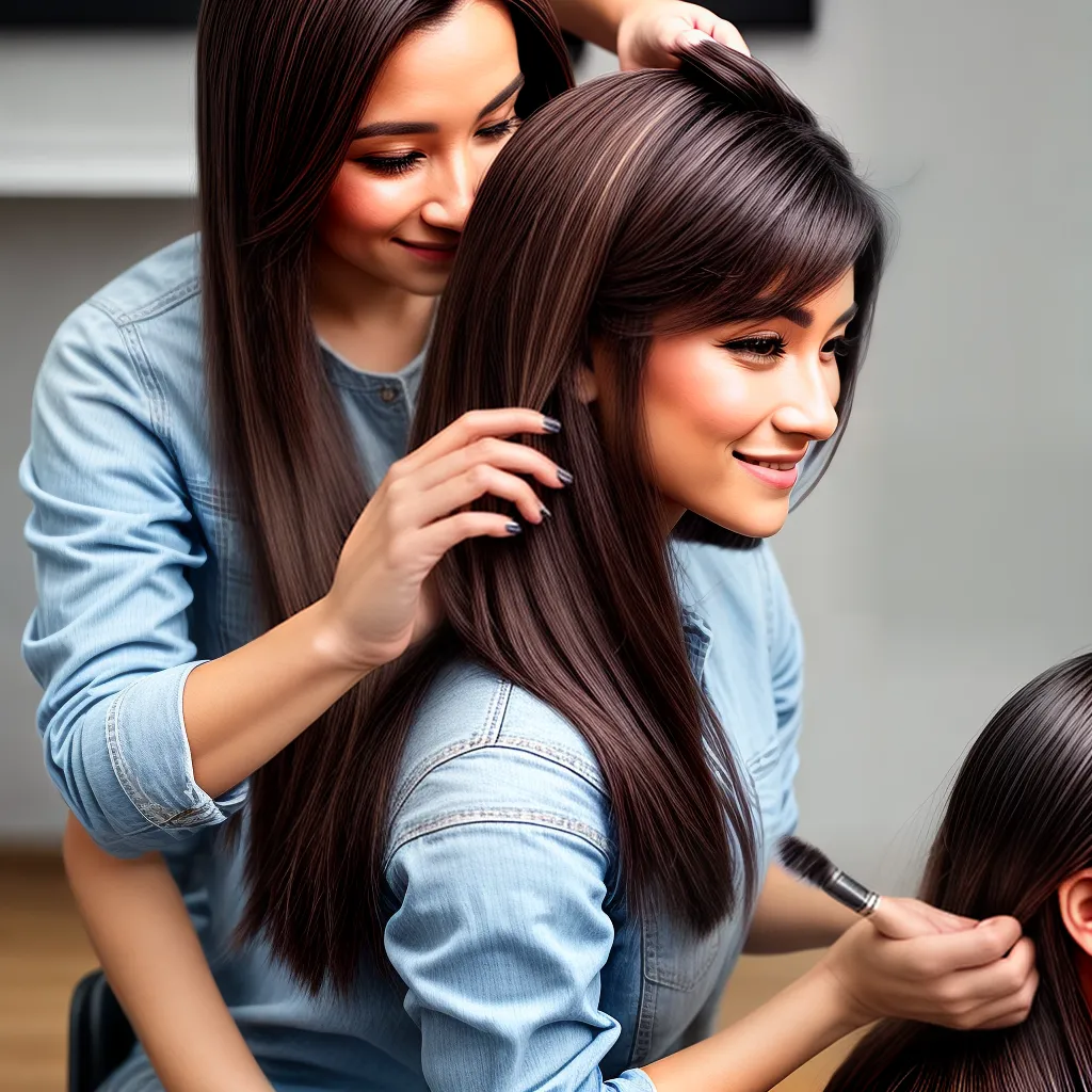 cabeleireiro aplicando mechas cliente
