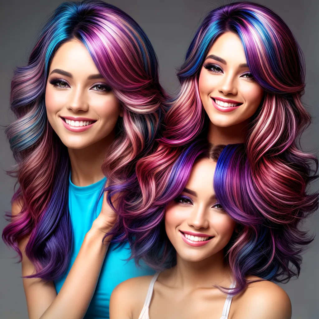 cabelo iluminado luzes coloridas 1