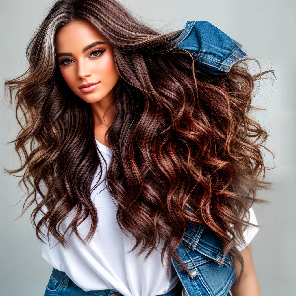 mulher cabelo destaques estilo