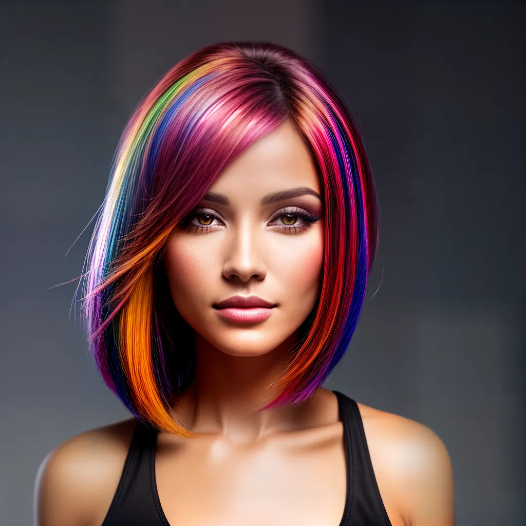 mulher luzes cabelo corte