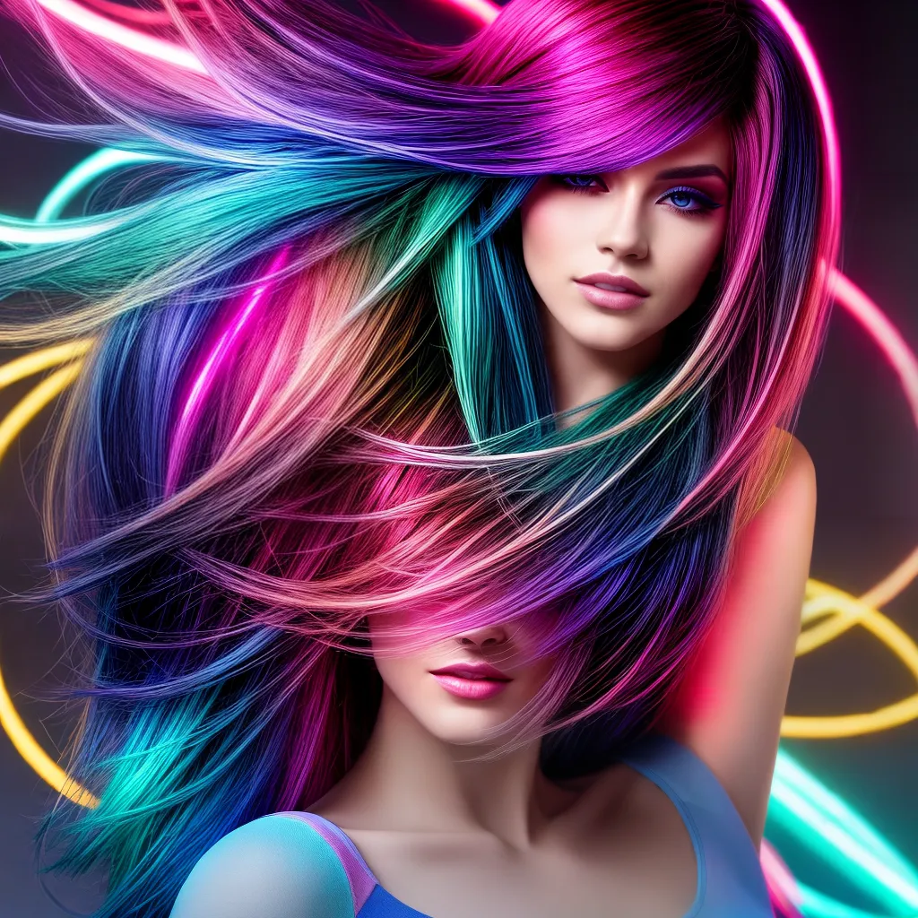 penteado neon luzes inovacao 2023