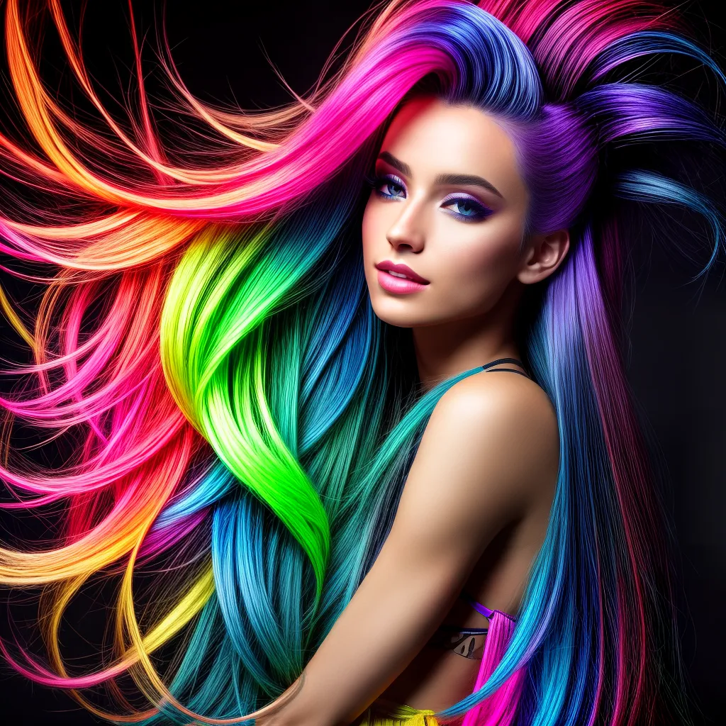penteado neon luzes tendencia 2023
