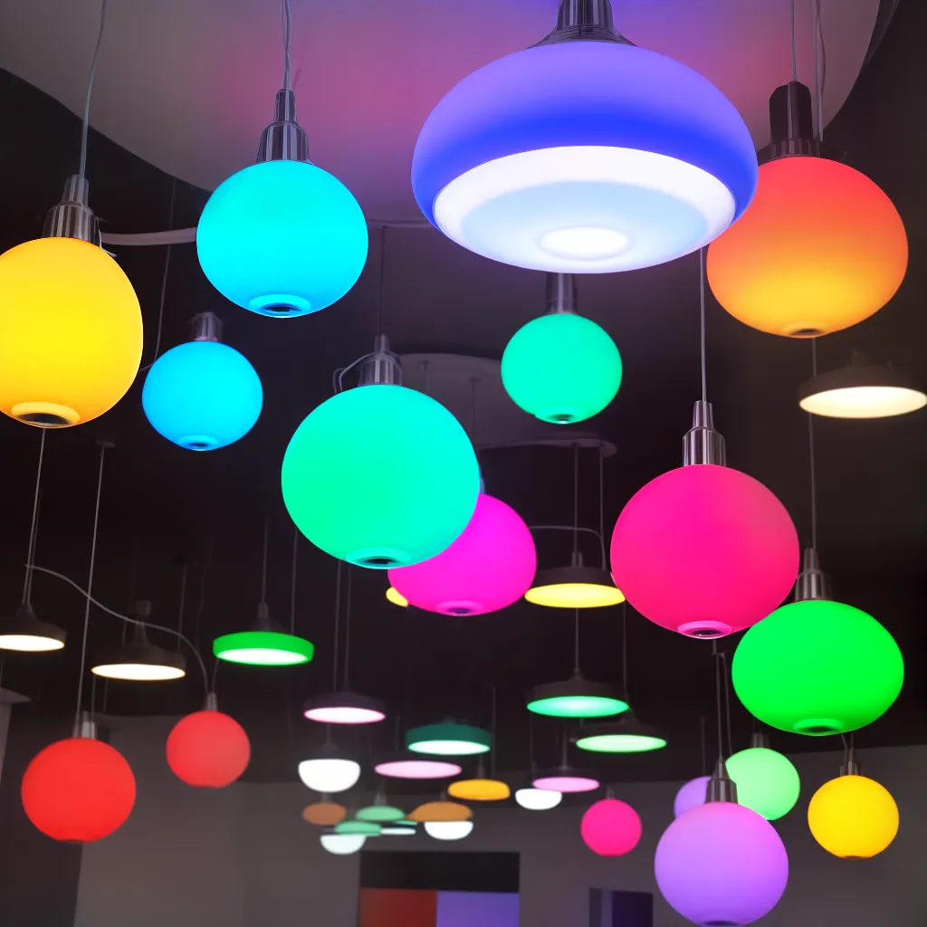 iluminacao futurista led pendentes