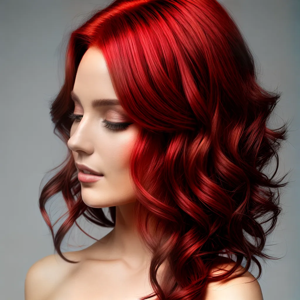 mulher cabelo vermelho vibrante mulher cabelo vermelho vibrante