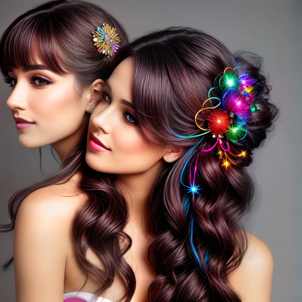 cabelo mulher acessorios luzes brilhantes cabelo mulher acessorios luzes brilhantes