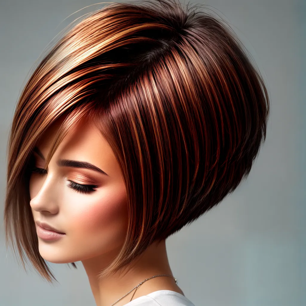 mulher cabelo curto destaques caramelo mel