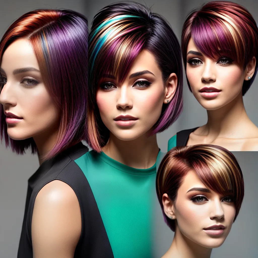 mulher cabelo curto tendencias cor