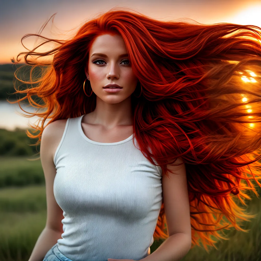 ruiva por do sol cabelos fogo ruiva por do sol cabelos fogo