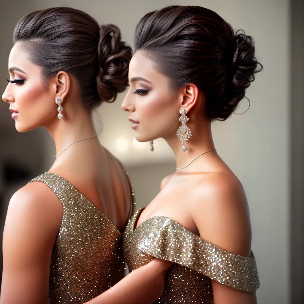 penteado elegante mulher gala