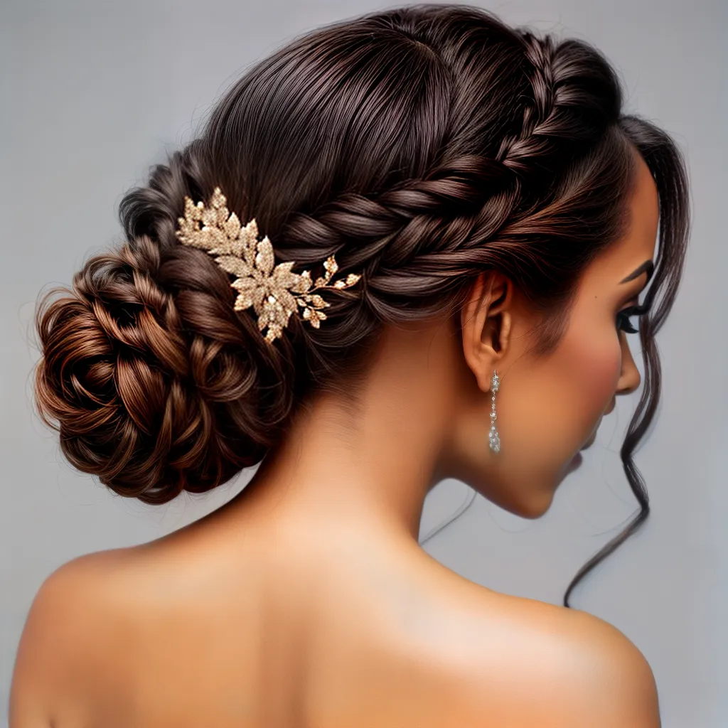 penteado sofisticado tranca cachos gala