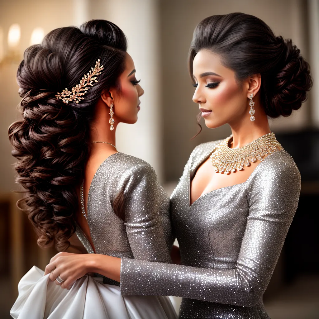 mulher penteado elegante gala brilho 1