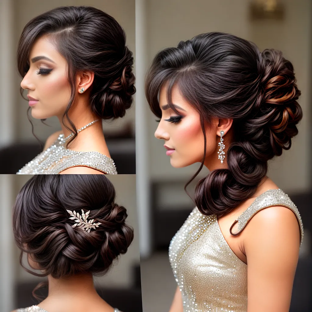penteado sofisticado acessorios brilhantes
