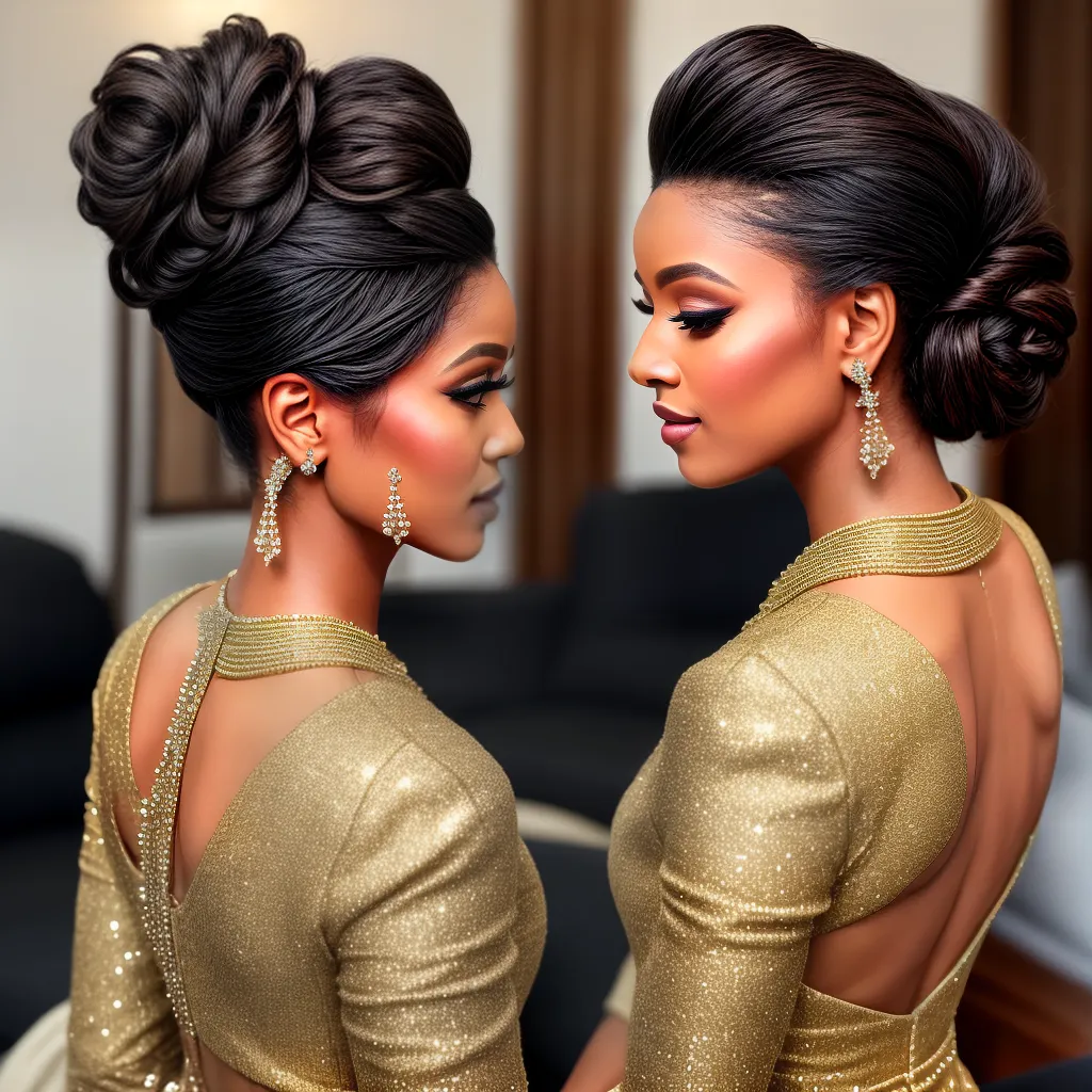mulher penteado elegante gala