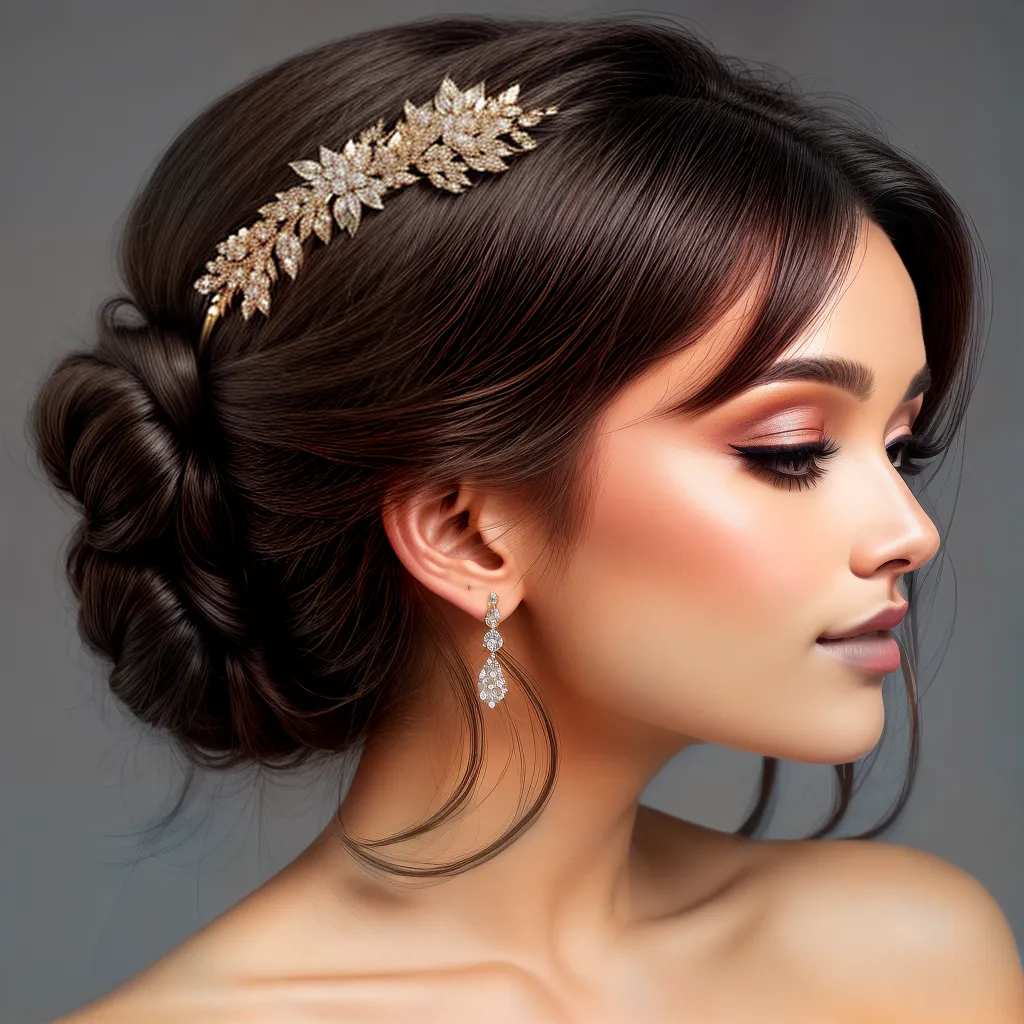 penteado glamouroso acessorios brilhantes penteado glamouroso acessorios brilhantes