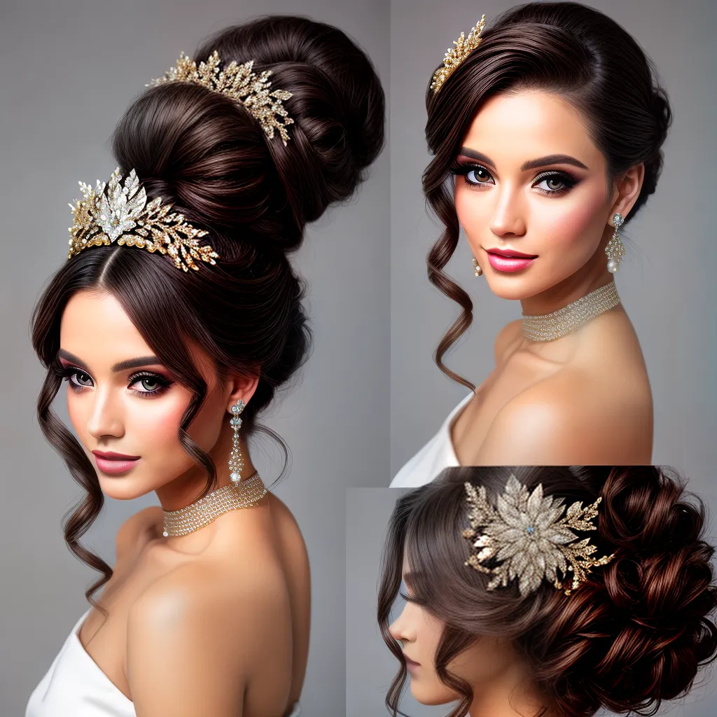 mulher glamurosa penteado acessorios cabelo