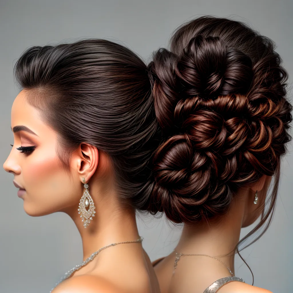 mulher penteado elegante formatura
