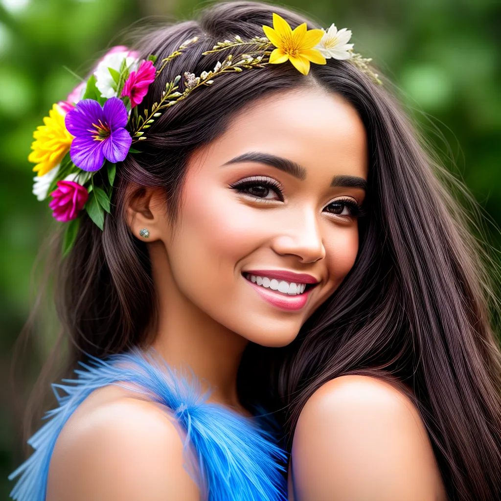 menina flor coroa sorriso brilho menina flor coroa sorriso brilho