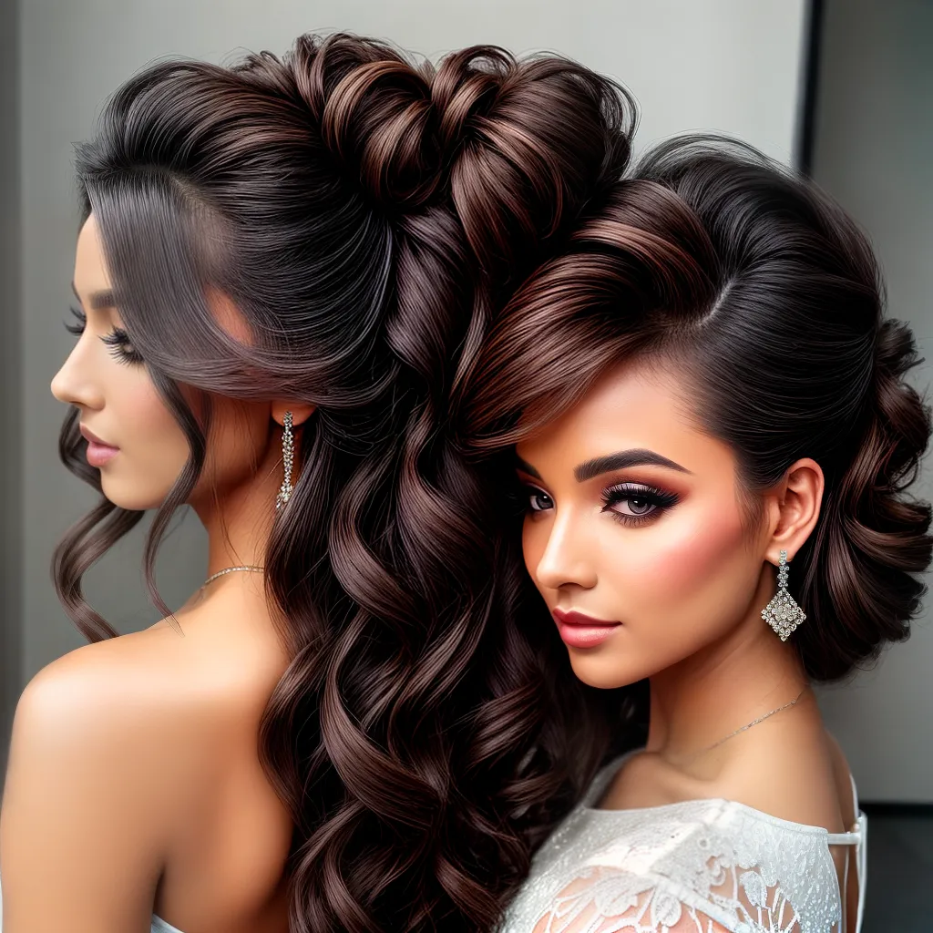 penteado festa volumoso ondulado acessorios penteado festa volumoso ondulado acessorios