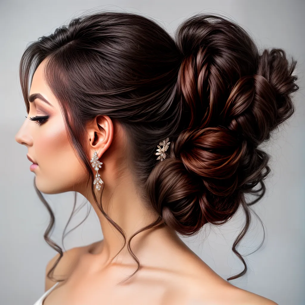 cabelo ondulado penteado sofisticado