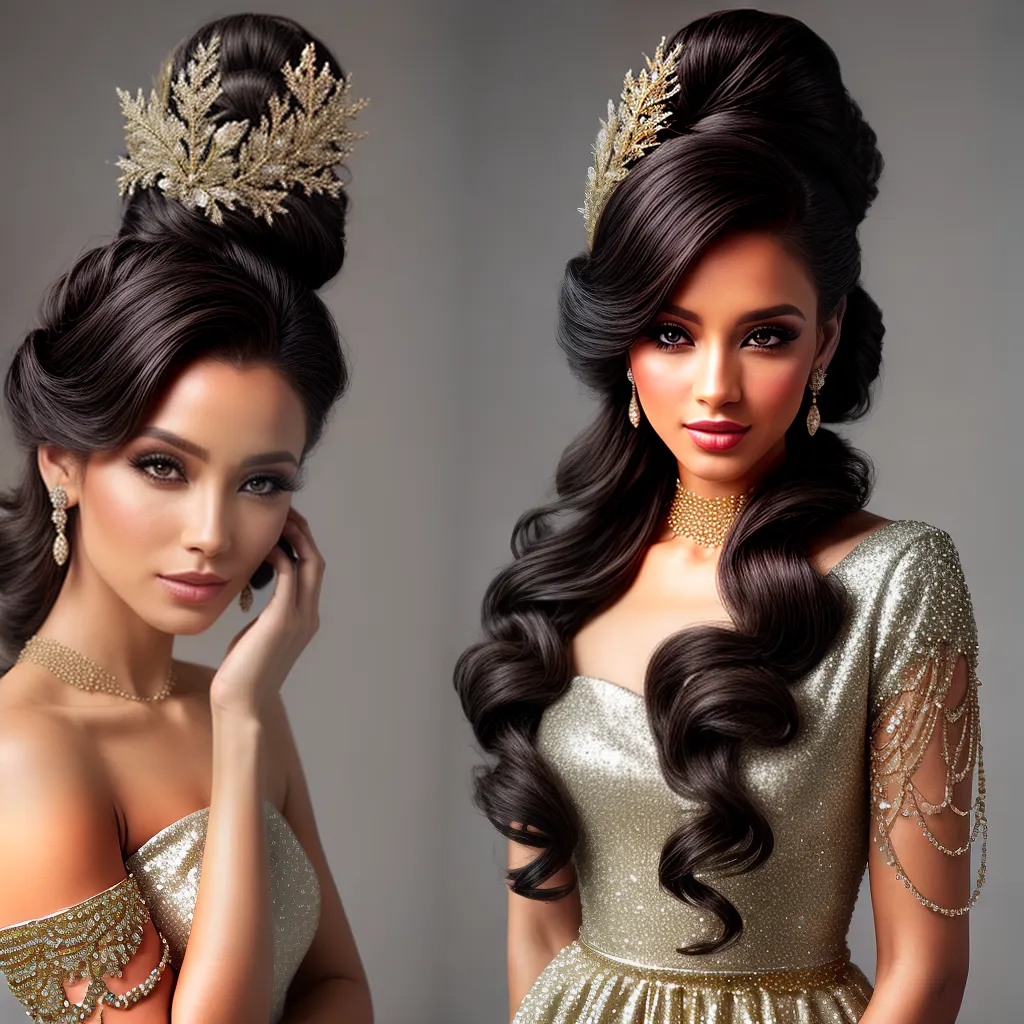 mulher penteado festivo brilho mulher penteado festivo brilho