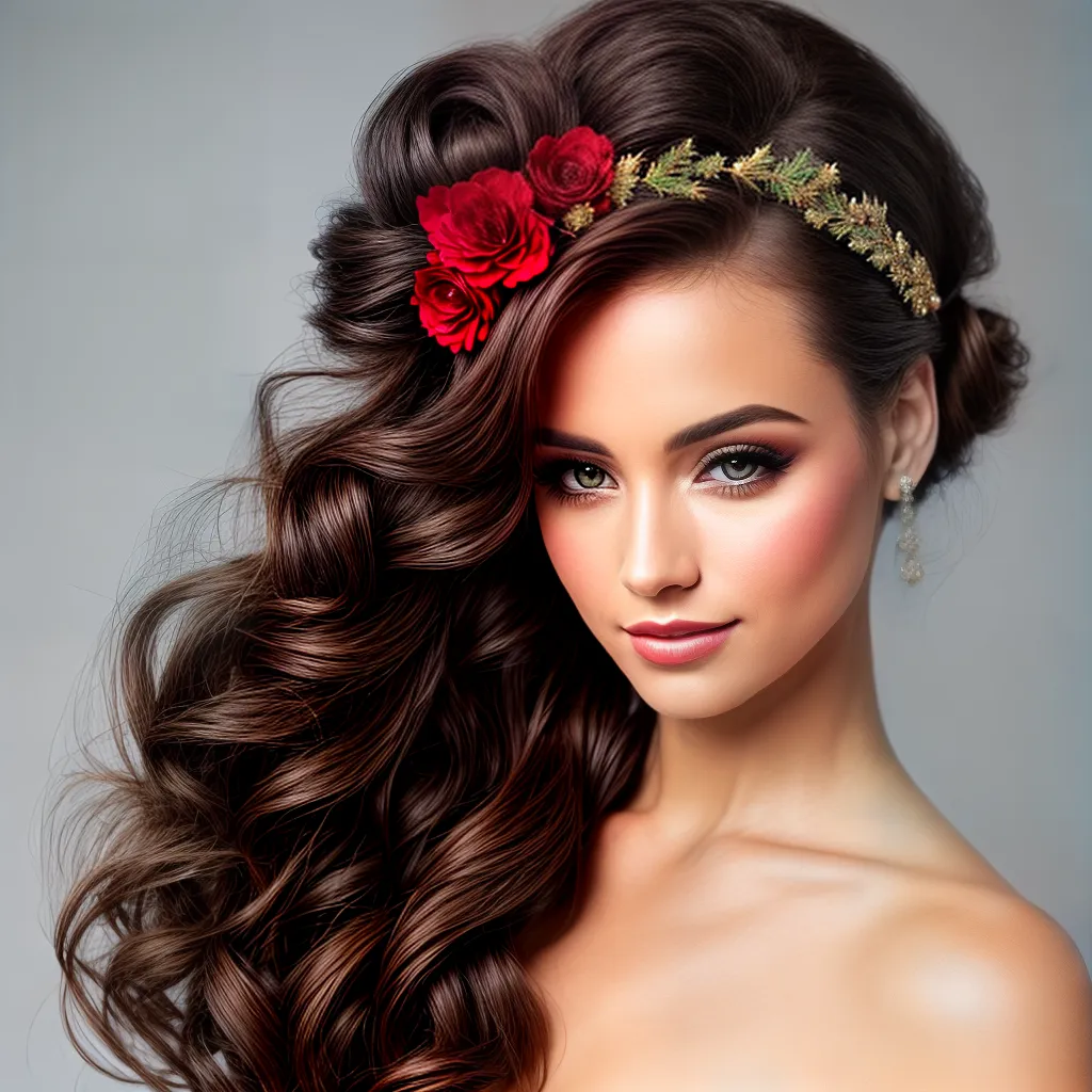 penteado natalino mulher brilho