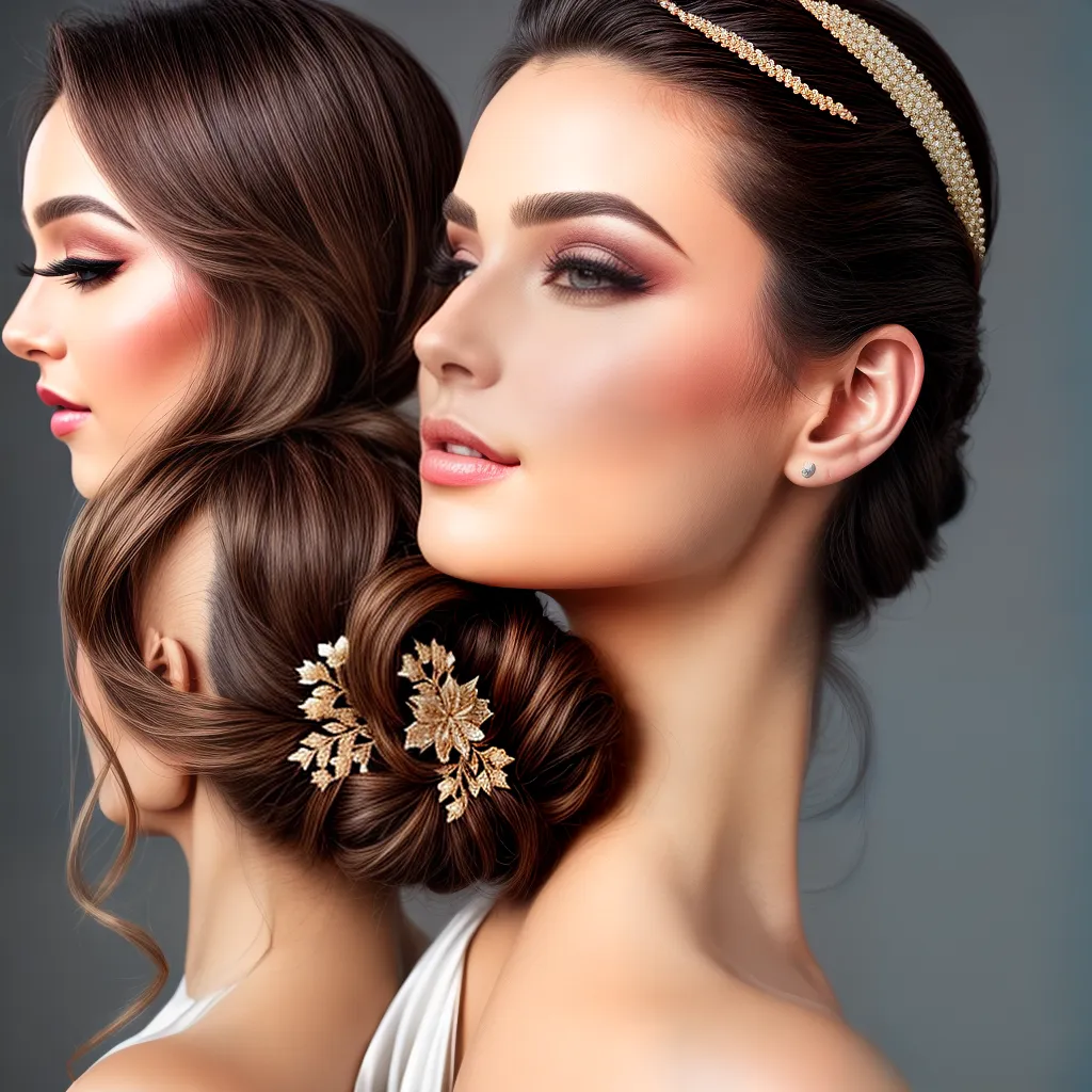 mulher penteado glamouroso ano novo