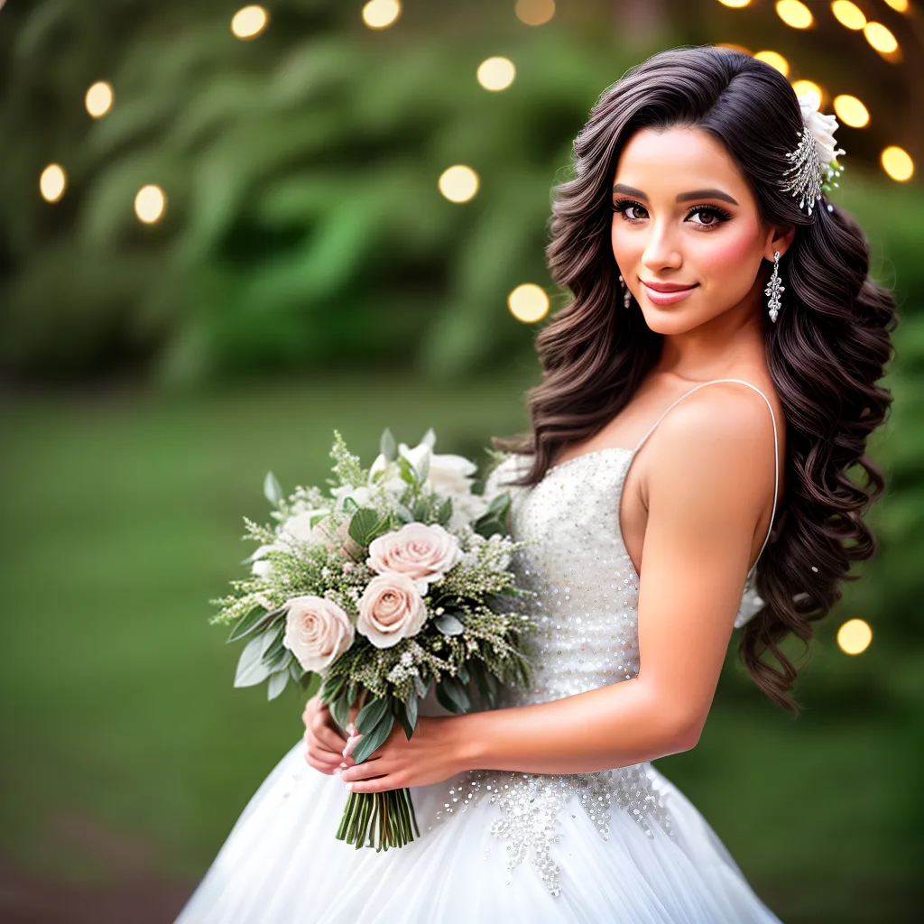 mulher flores cabelo luzes debutante