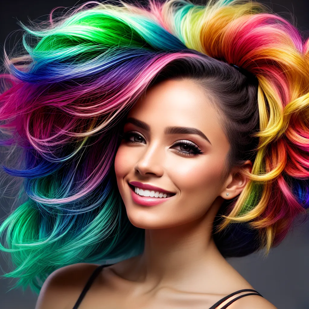 mulher sorridente cabelos flores vestido verao mulher sorridente cabelos flores vestido verao
