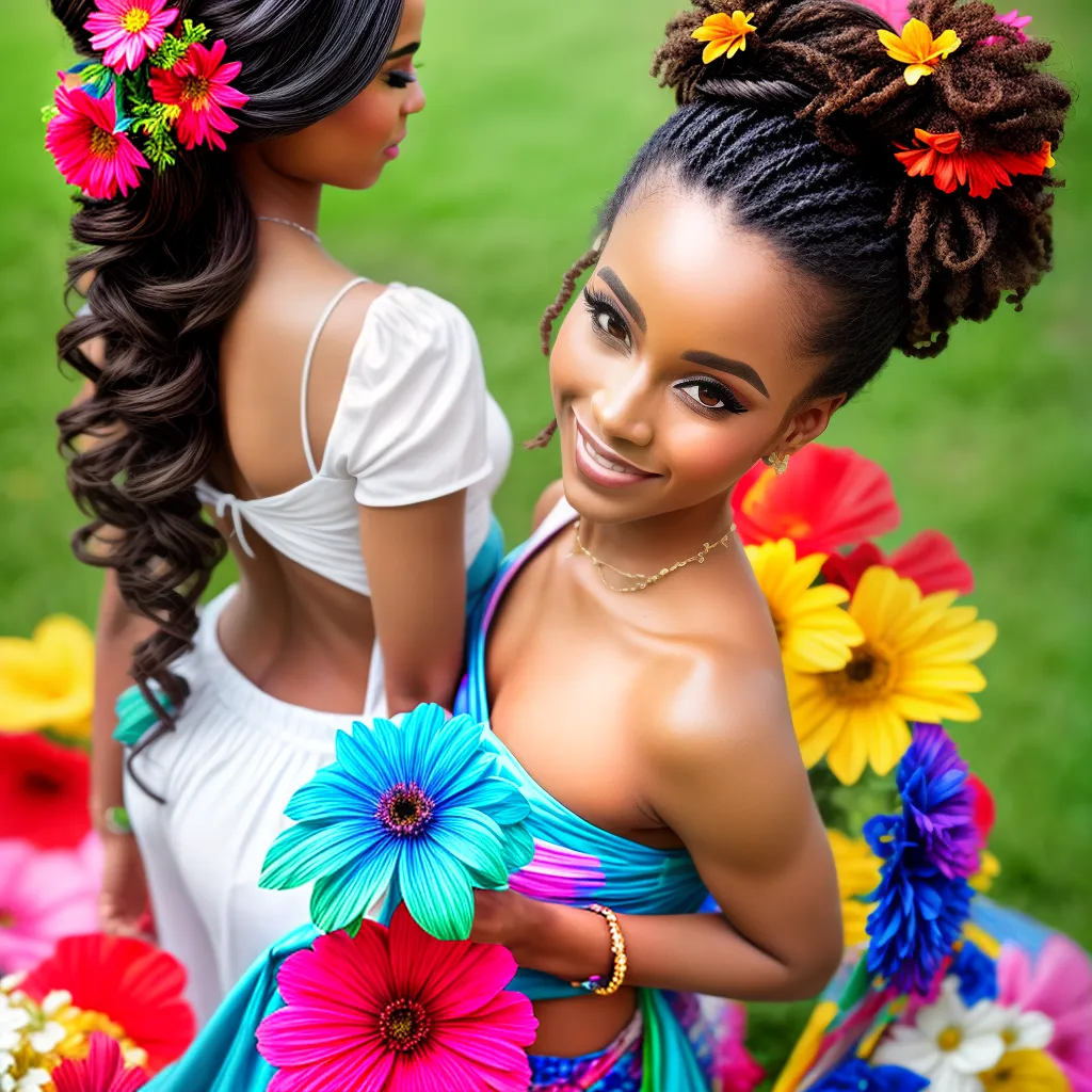 penteado verao flores coloridas penteado verao flores coloridas