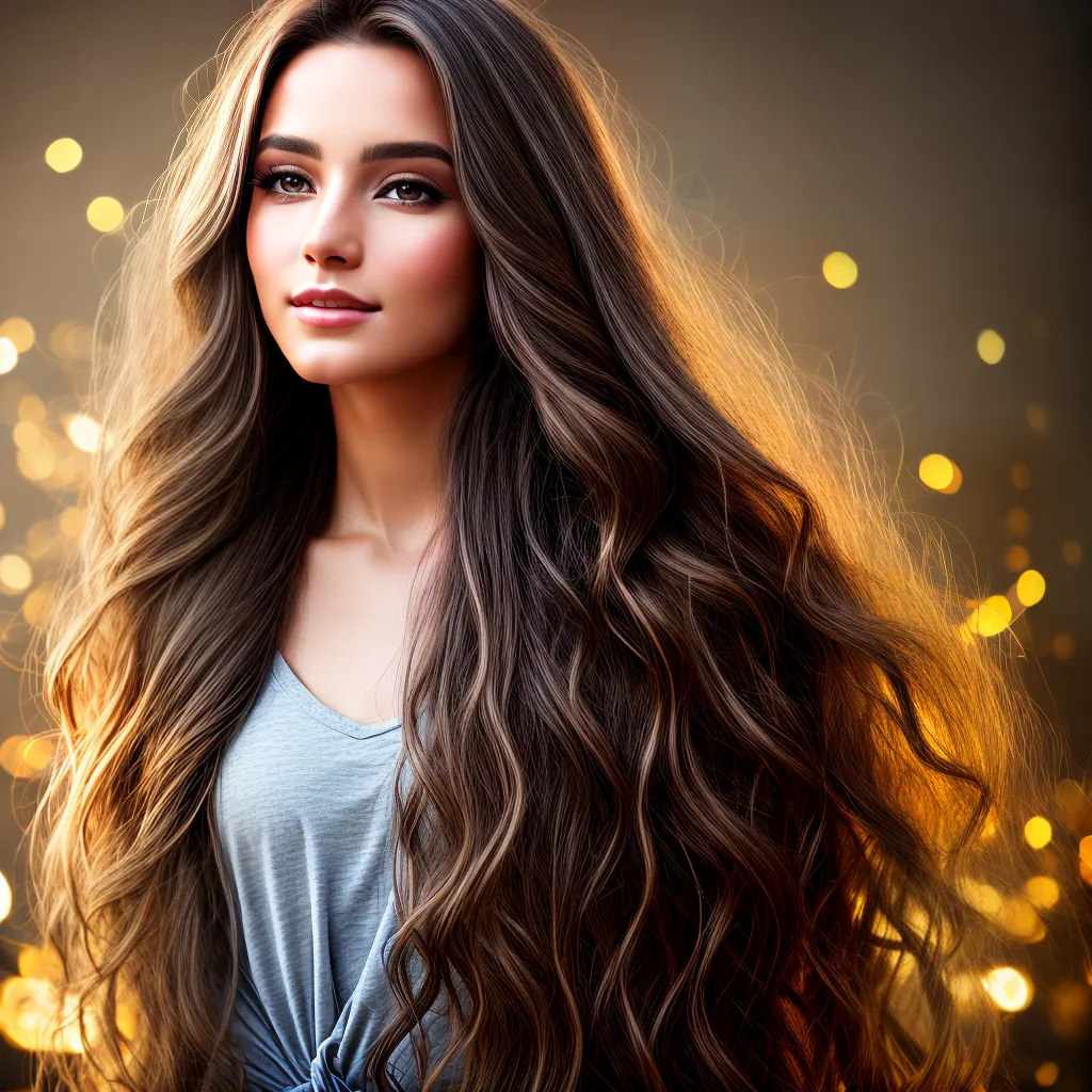 cabelo iluminado dourado magico