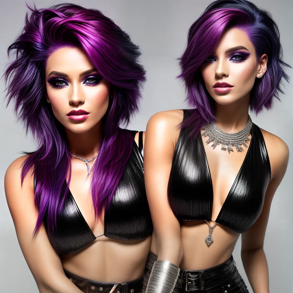 mulher cabelo roxo estilo rock roll mulher cabelo roxo estilo rock roll