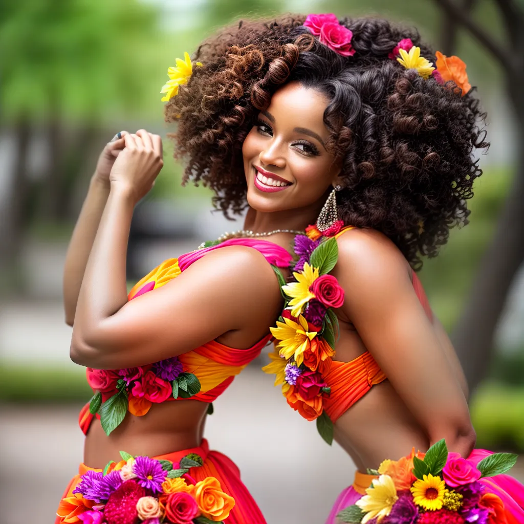 mulher cabelo cacheado penteado flor acessorios mulher cabelo cacheado penteado flor acessorios