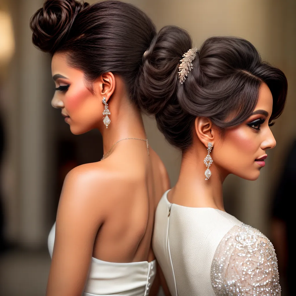 mulher penteado glamouroso acessorios cabelo