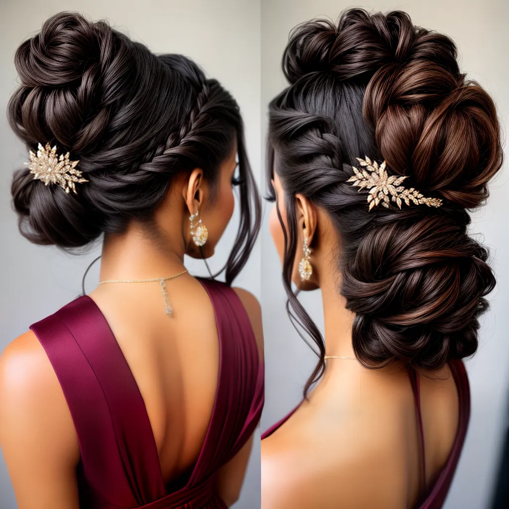 mulher glamourosa penteado sofisticado