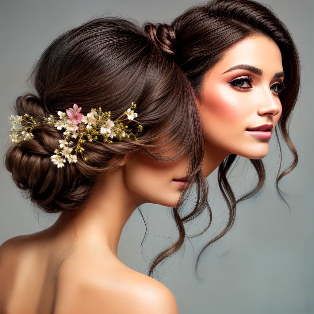 cabelo florido penteado elegante cabelo florido penteado elegante