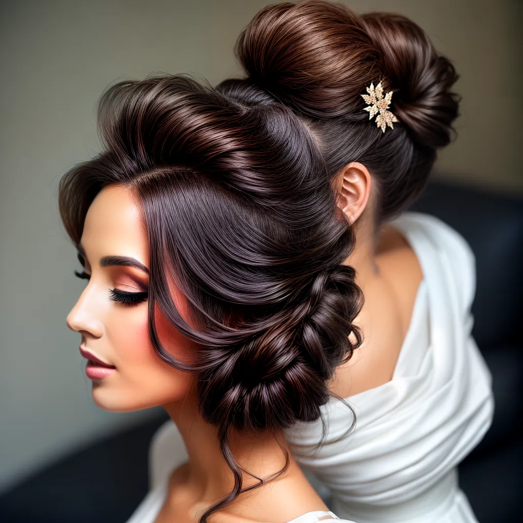 penteado elegante mulher festa penteado elegante mulher festa