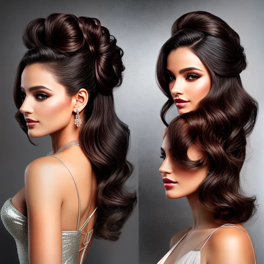 mulher elegante penteado sofisticado 3