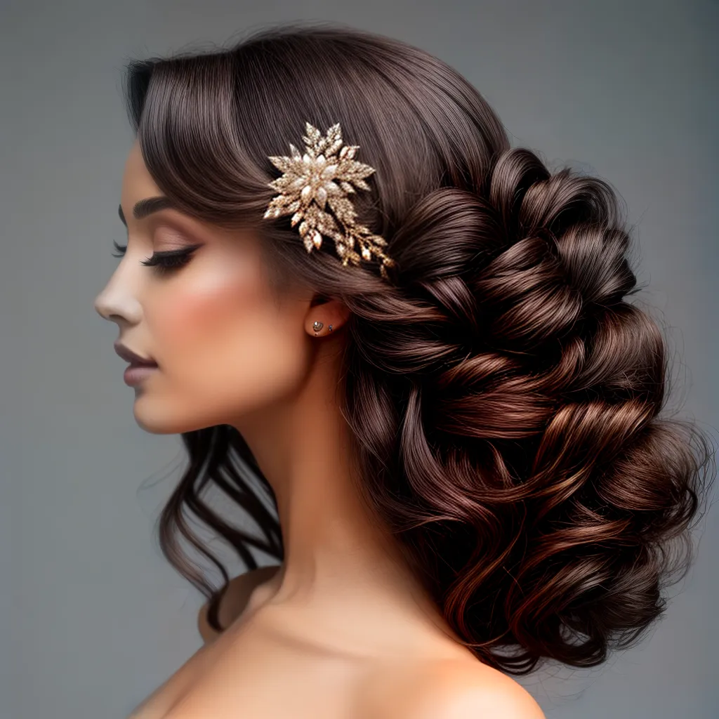 mulher cabelo estilizado acessorio