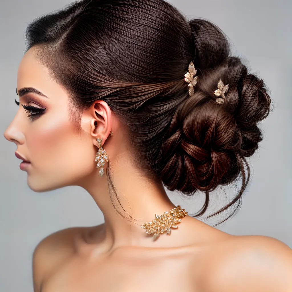 mulher glamour penteado sofisticado
