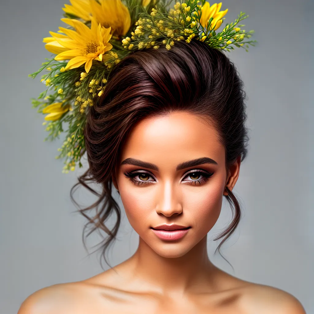 mulher cabelos ondulados penteado tranca vestido floral brunch jardim mulher cabelos ondulados penteado tranca vestido floral brunch jardim