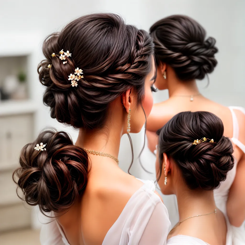 penteado noiva flores fitas