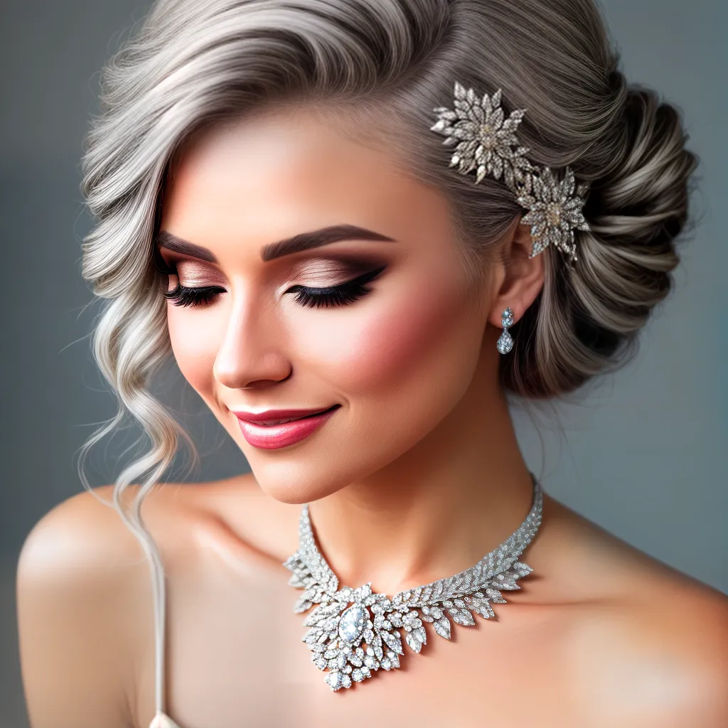 mulher cabelo prateado penteado elegante 1 mulher cabelo prateado penteado elegante 1