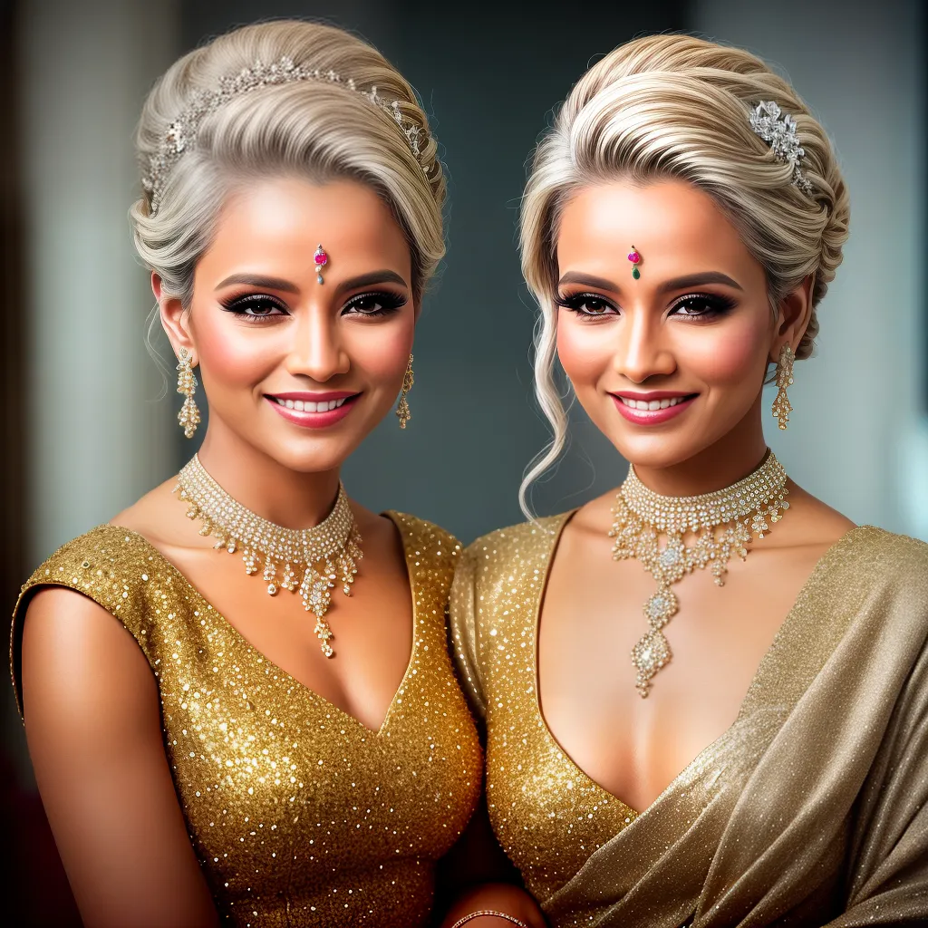 mulher elegante cabelo prateado ouro aniversario