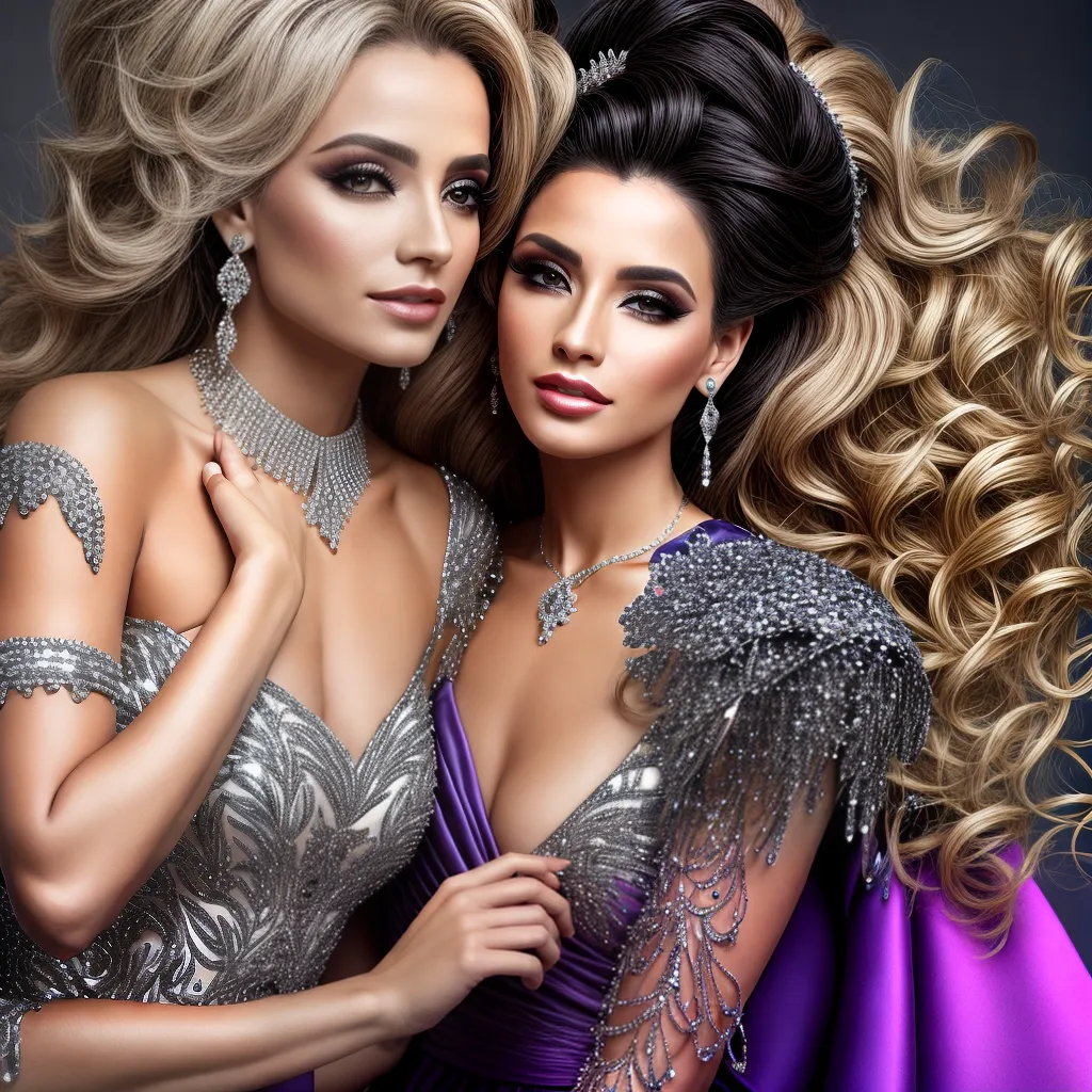 mulher penteado lateral vestido brilhante