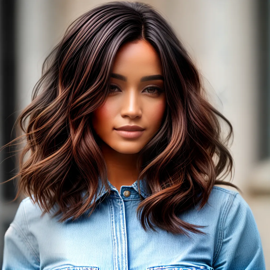 mechas vibrantes mulher cabelo